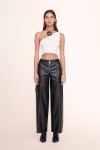 EZRA PANT | BLACK VEGAN LEATHER