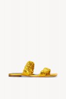 MAYA RUCHED SANDAL | GOLD