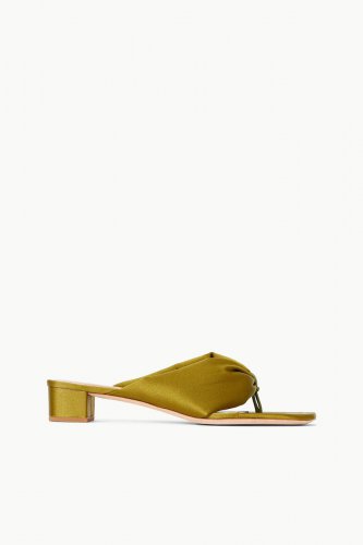 DAHLIA SANDAL | OLIVE SATIN