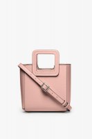 MINI SHIRLEY LEATHER BAG | DARK BLUSH