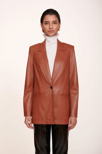 MADDEN BLAZER | WHISKEY VEGAN LEATHER