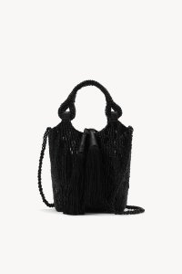 ZOE BEADED BAG | BLACK SWIRL