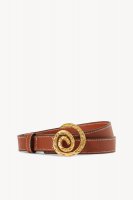 SWIRL BUCKLE BELT | TAN