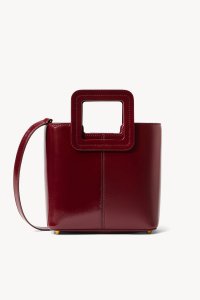 MINI SHIRLEY SPLIT LEATHER BAG | BORDEAUX