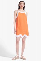 RENATA DRESS | TANGERINE WHITE