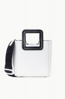 MINI SHIRLEY LEATHER BAG | WHITE BLACK