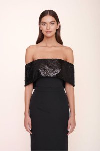 GISELLE TOP | BLACK SEQUINS