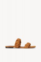 MAYA RUCHED SANDAL | CASHEW