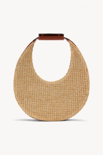 RAFFIA MOON BAG | NATURAL TAN