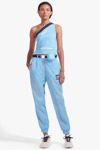 NB X STAUD BELTED NYLON TRACK PANT | ALASKAN BLUE