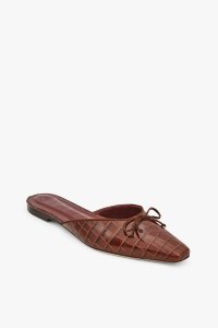 GINA MULE | BROWN CROC EMBOSSED