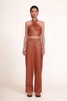 DOMINO PANT | WHISKEY VEGAN LEATHER