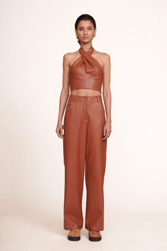 DOMINO PANT | WHISKEY VEGAN LEATHER