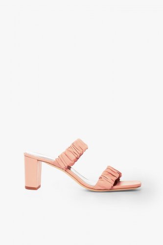 FRANKIE RUCHED SANDAL | DARK BLUSH