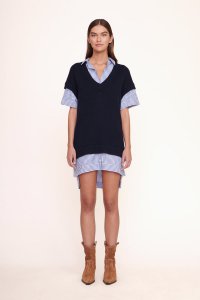 BRIDGET DRESS | NAVY BLUE WHITE STRIPE