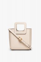 MINI SHIRLEY LEATHER BAG | CREAM