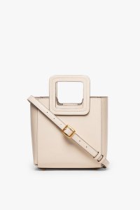 MINI SHIRLEY LEATHER BAG | CREAM